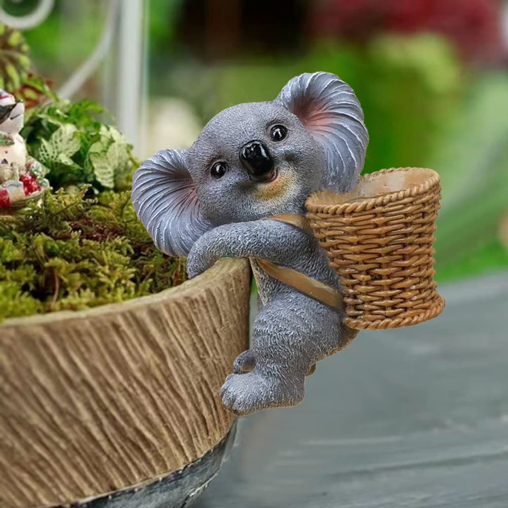 Amazon.com: WAYUTO Koala Sculpture Flower Pot Hugger Climbing
